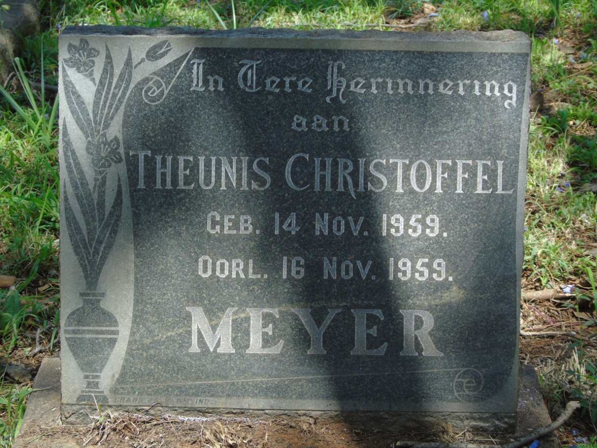 MEYER Theunis Christoffel 1959-1959
