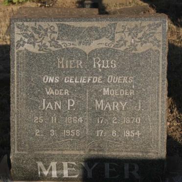 MEYER Jan P. 1864-1958 & Mary J. 1870-1954