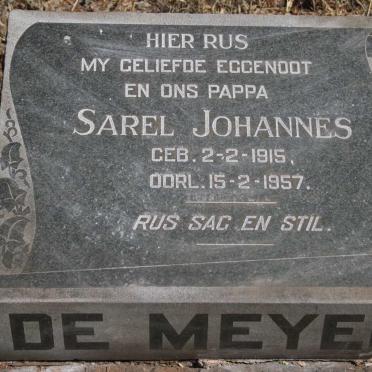 MEYER Sarel Johannes, de 1915-1957