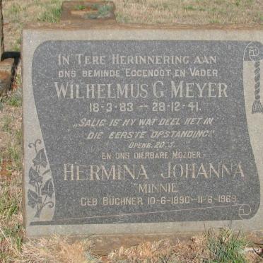 MEYER Wilhelmus G. 1883-1941 &amp; Hermina Johanna BUCHNER 1890-1969