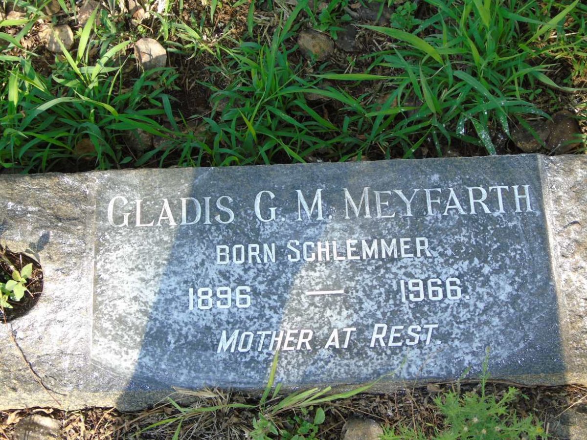 MEYFARTH Gladis G.M. nee SCHLEMMER 1896-1966
