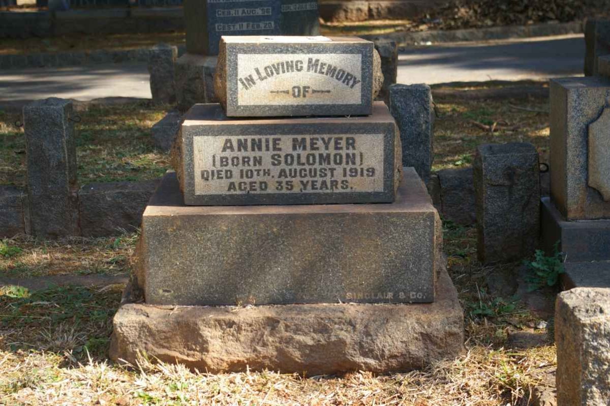 MEYER Annie nee SOLOMON -1919