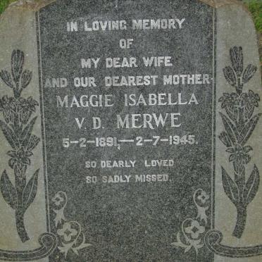 MERWE Maggie Isabella, v.d. 1891-1945