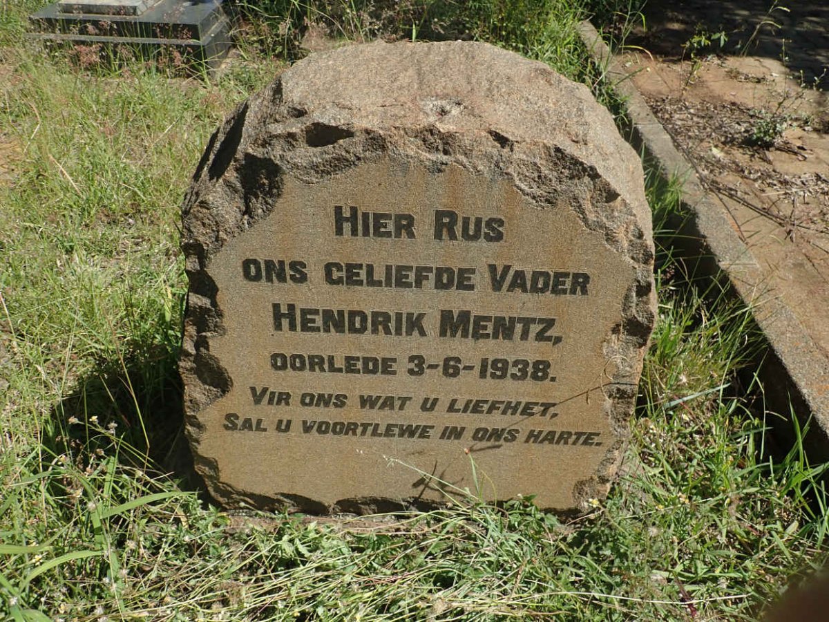 MENTZ Hendrik -1938