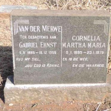 MERWE Gabriel Ernst, van der 1885-1955 & Cornelia Martha Maria 1895-1979