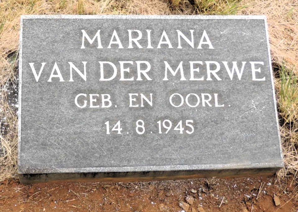 MERWE Mariana, van der 1945-1945