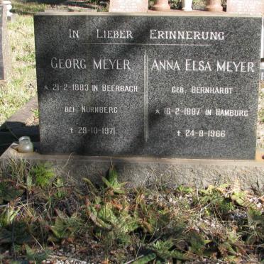 MEYER Georg 1883-1971 &amp; Anna Elsa BERNHARDT 1887-1966
