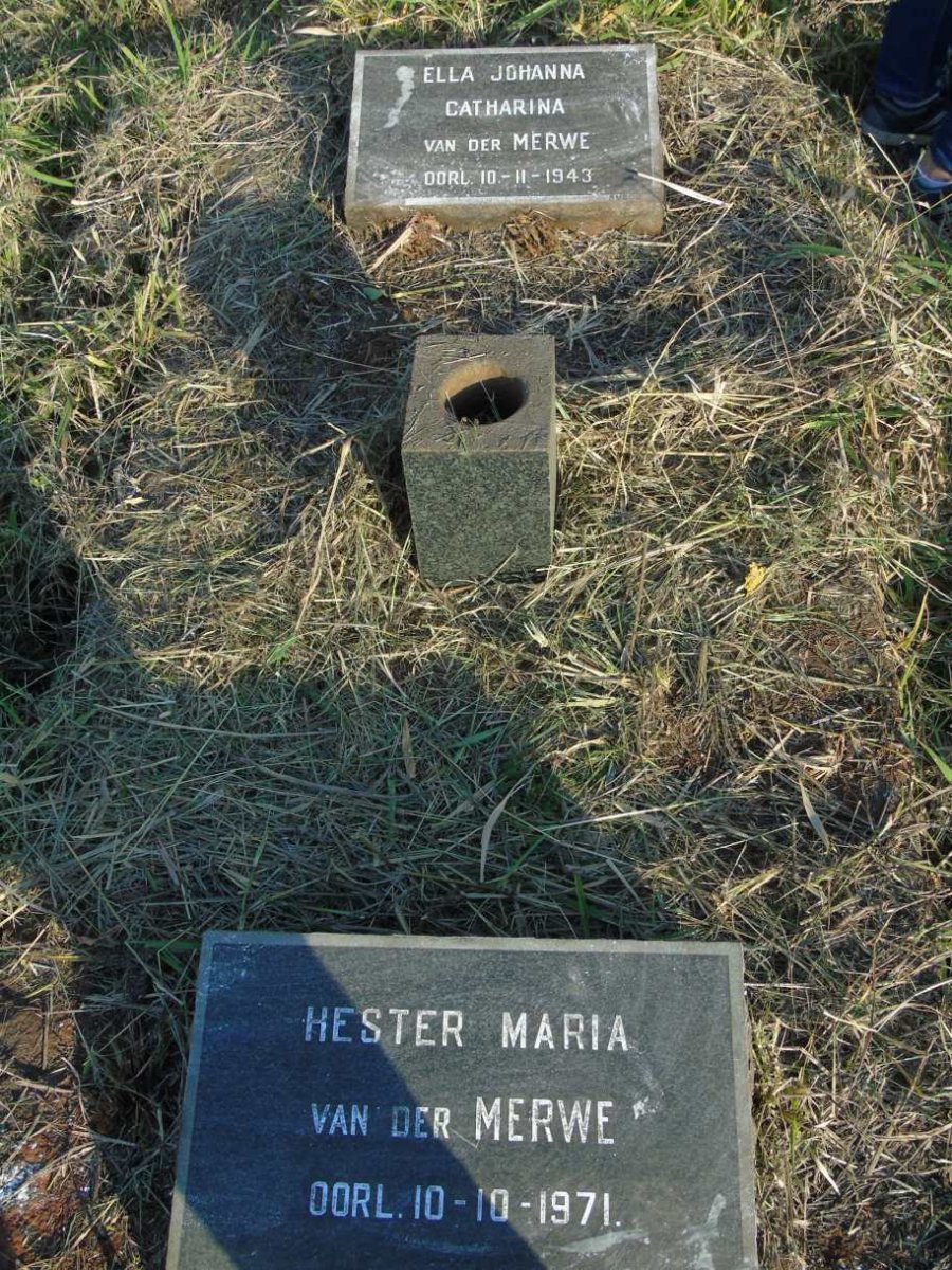 MERWE Ella Johanna Catharina, van der -1943 :: MERWE Hester Maria, van der -1971