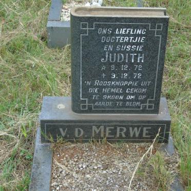 MERWE Judith, v.d. 1972-1972