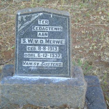 MERWE S.W., v.d. 1913-1937