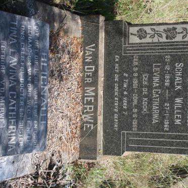 MERWE Schalk Willem, van der 1896-1962 &amp; Levina Catharina DE KOCK 1901-1968