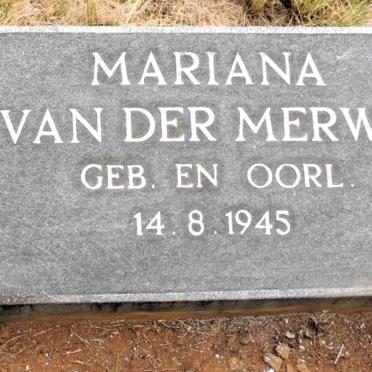 MERWE Mariana, van der 1945-1945