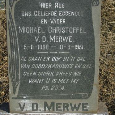 MERWE Michael Christoffel, v.d. 1888-1951