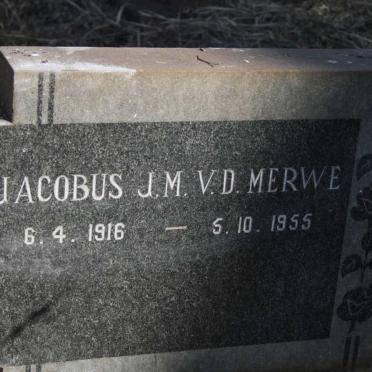 MERWE Jacobus J.M., v.d. 1916-1955