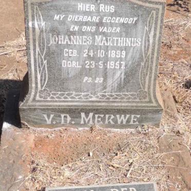 MERWE Johannes Marthinus, v.d. 1899-1957 & Anna Elizabeth 1907-1983