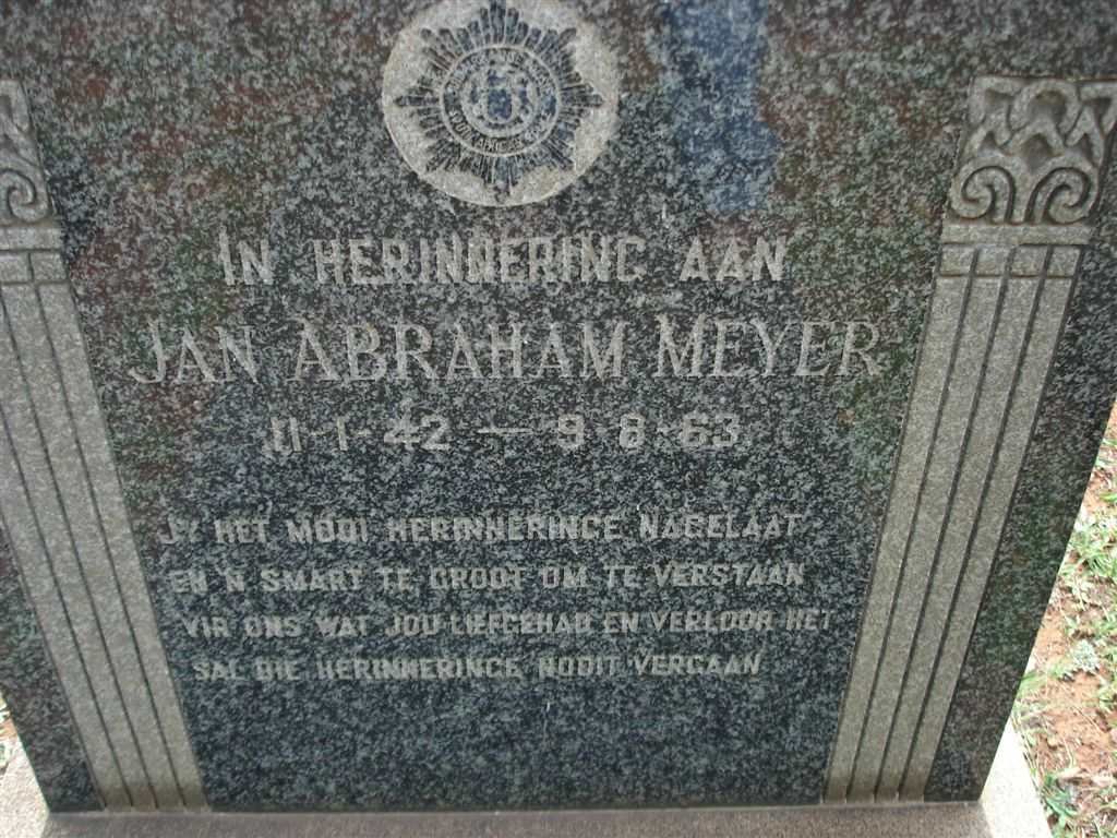 MEYER Jan Abraham 1942-1963