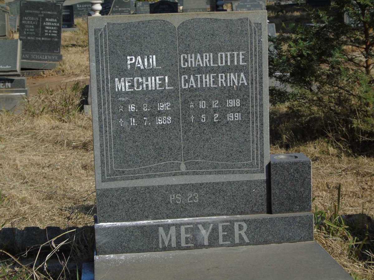 MEYER Paul Mechiel 1912-1988 &amp; Charlotte Catherina 1918-1991