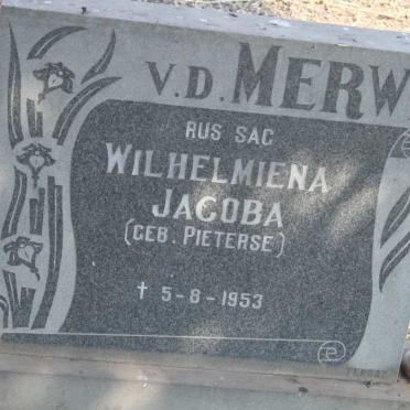 MERWE Wilhelmiena Jacoba, v.d. nee PIETERSE -1953