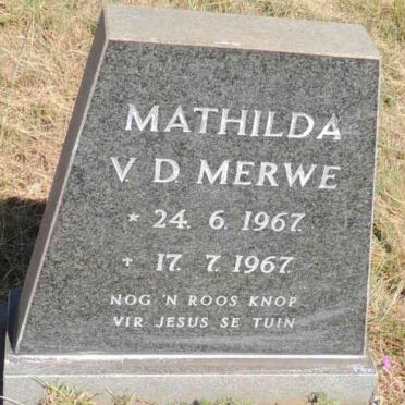 MERWE Mathilda, v.d. 1967-1967