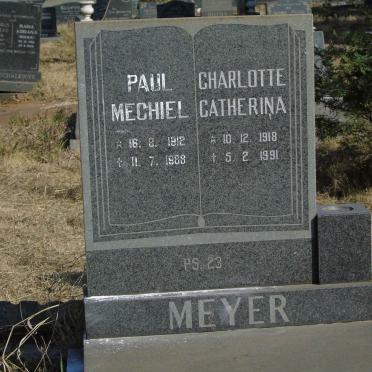 MEYER Paul Mechiel 1912-1988 &amp; Charlotte Catherina 1918-1991