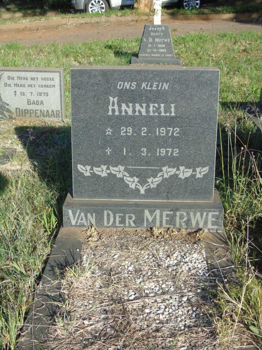MERWE Anneli, van der 1972-1972