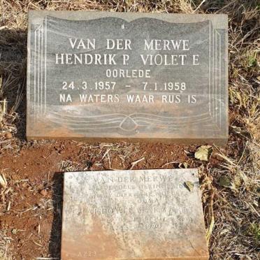 MERWE Hendrik P., van der -1957 :: VAN DER MERWE Violet E. -1958