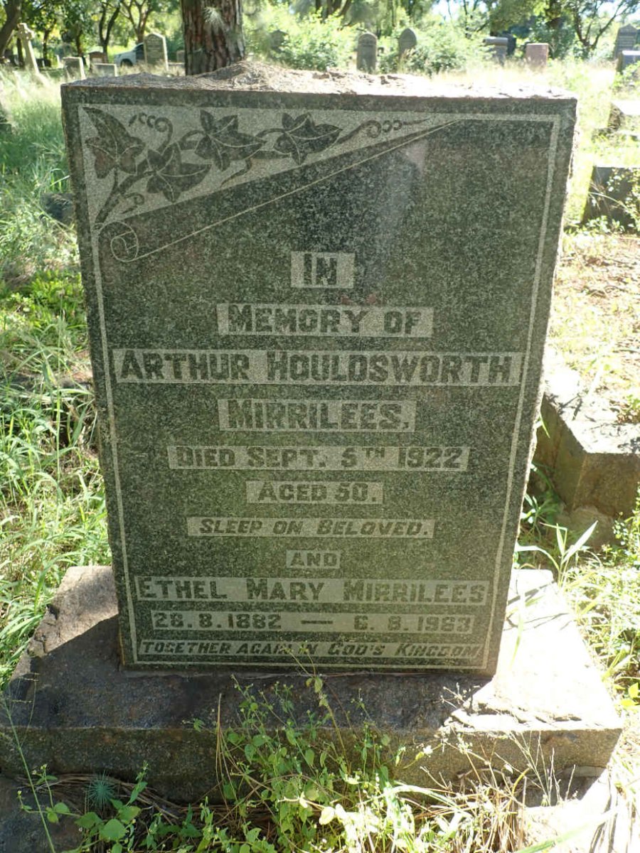 MIRRILEES Arthur Houldsworth -1922 &amp; Ethel Mary 1882-1963