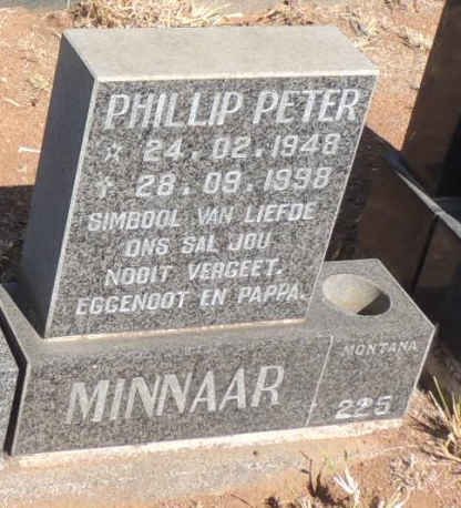 MINNAAR Phillip Peter 1948-1998