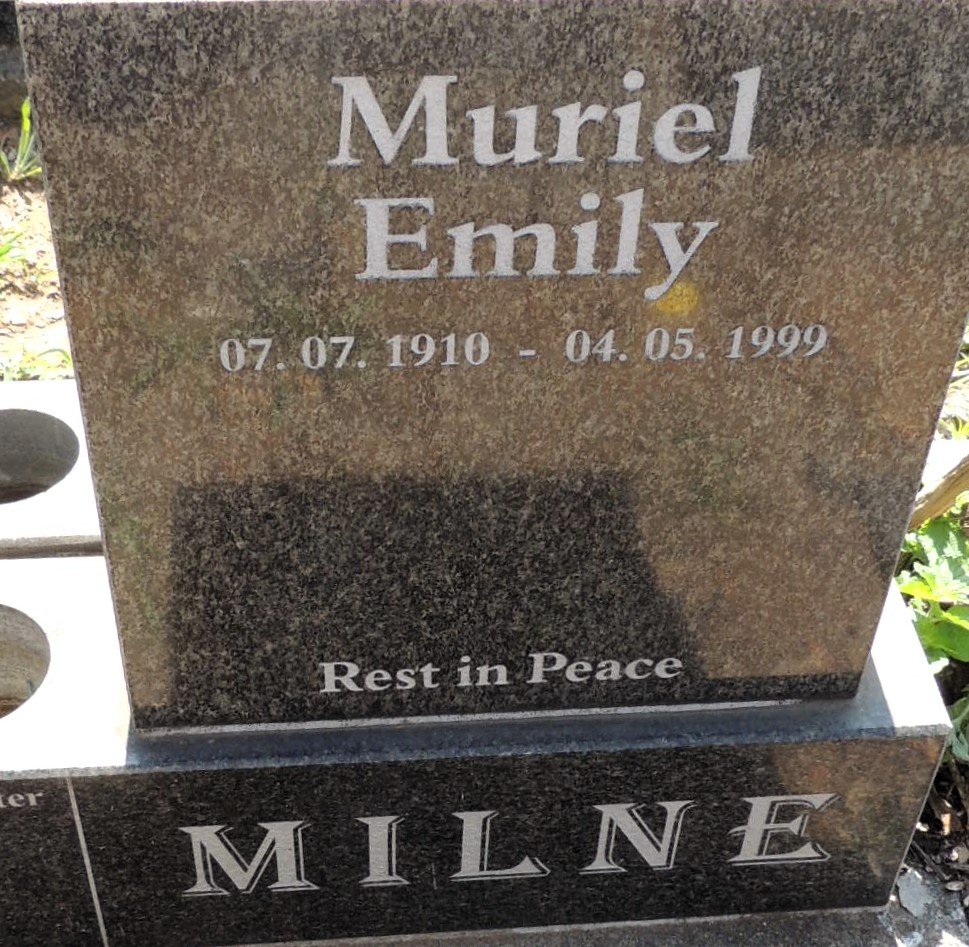 MILNE Muriel Emily 1910-1999