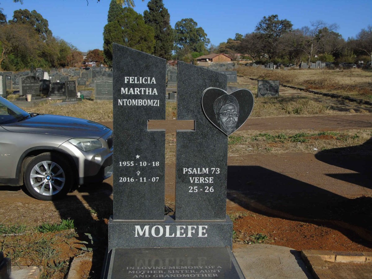 MOLEFE Felicia Martha Ntombomzi 1955-2016