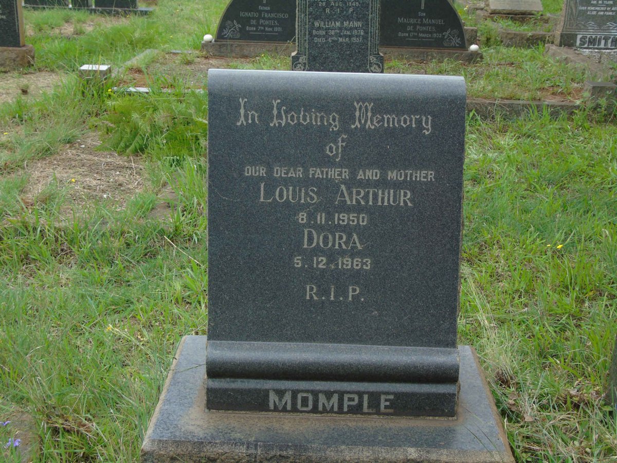 MOMPLE Louis Arthur -1950 &amp; Dora -1963