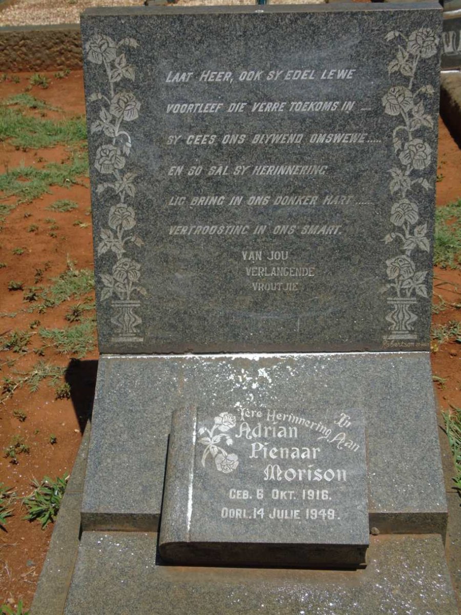 MORISON Adrian Pienaar 1916-1949