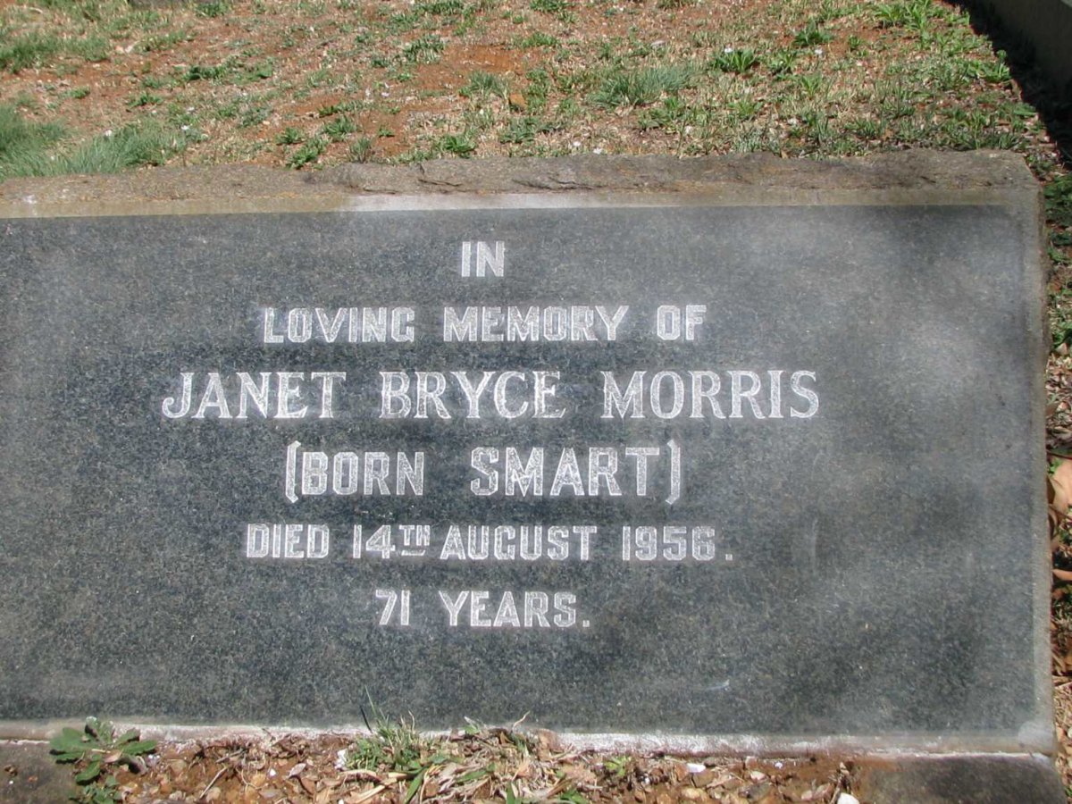 MORRIS Janet Bryce nee SMART -1956