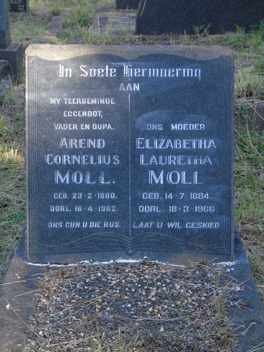 MOLL Arend Cornelius 1880-1962 &amp; Elizabetha Lauretha 1884-1966