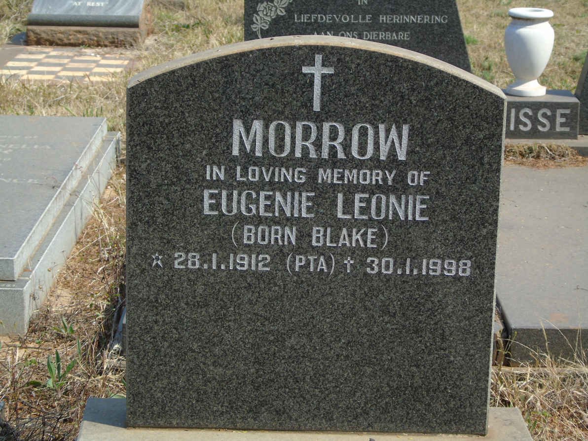 MORROW Eugenie Leonie nee BLAKE 1912-1998
