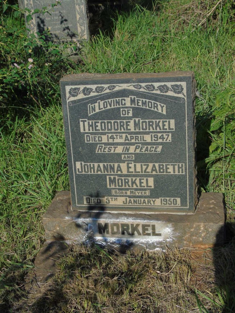 MORKEL Theodore -1947 & Johanna Elizabeth MEYER -1950