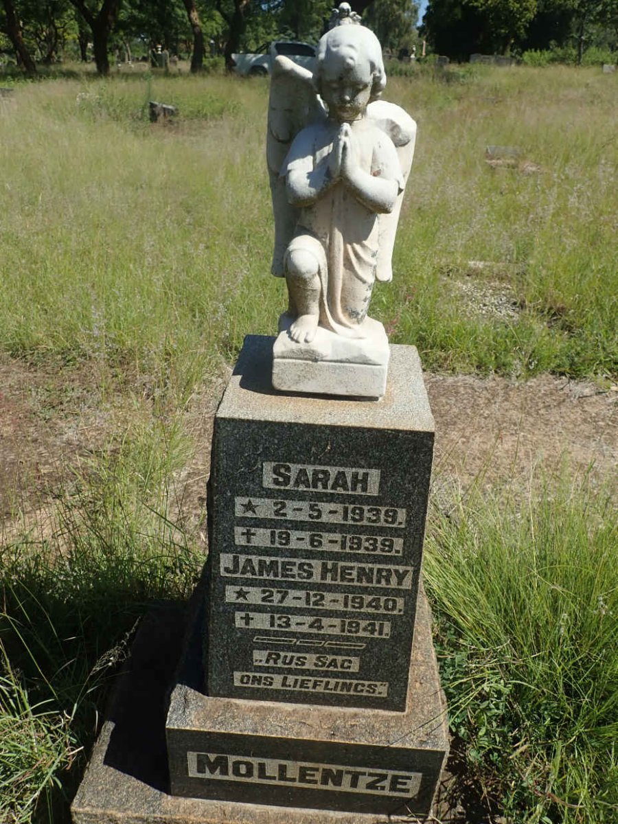 MOLLENTZE Sarah 1939-1939 :: MOLLENTZE James Henry 1940-1941