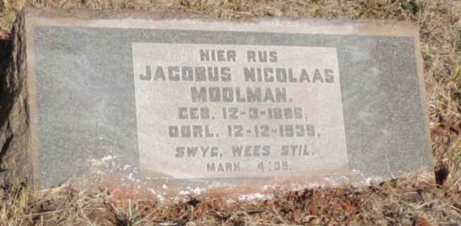 MOOLMAN Jacobus Nicolaas 1886-1939