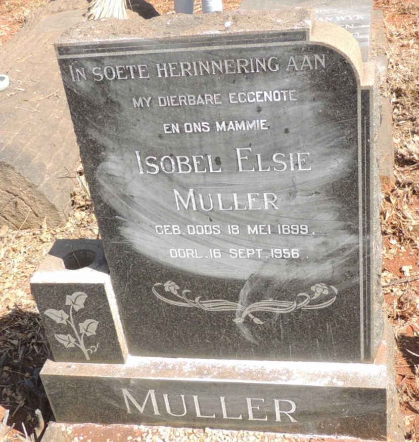MULLER Isobel Elsie nee DODS 1899-1956