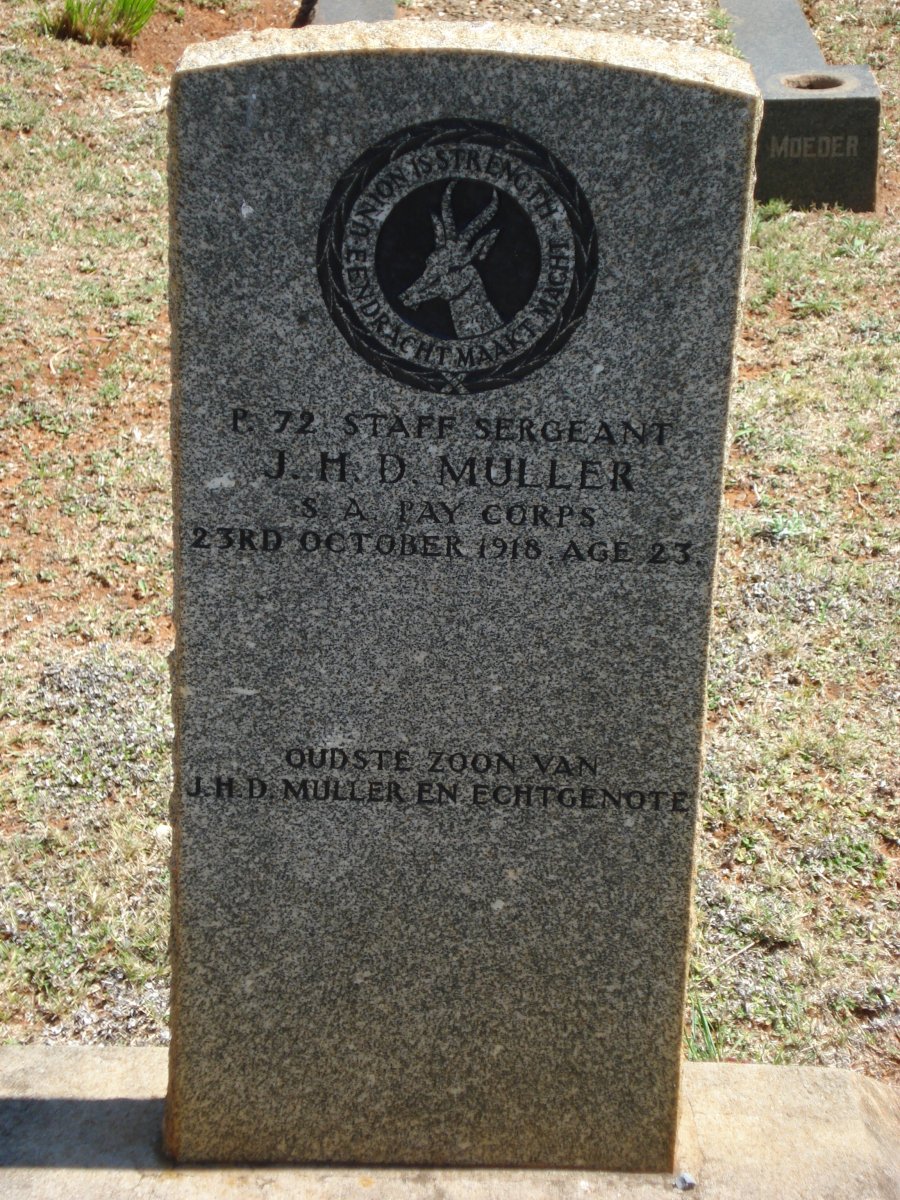MULLER J.H.D. -1918