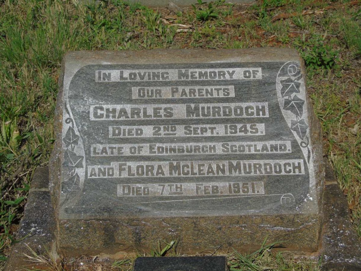 MURDOCH Charles -1945 & Flora McLean -1951
