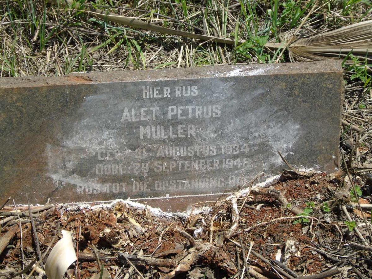 MULLER Alet Petrus 1934-1948