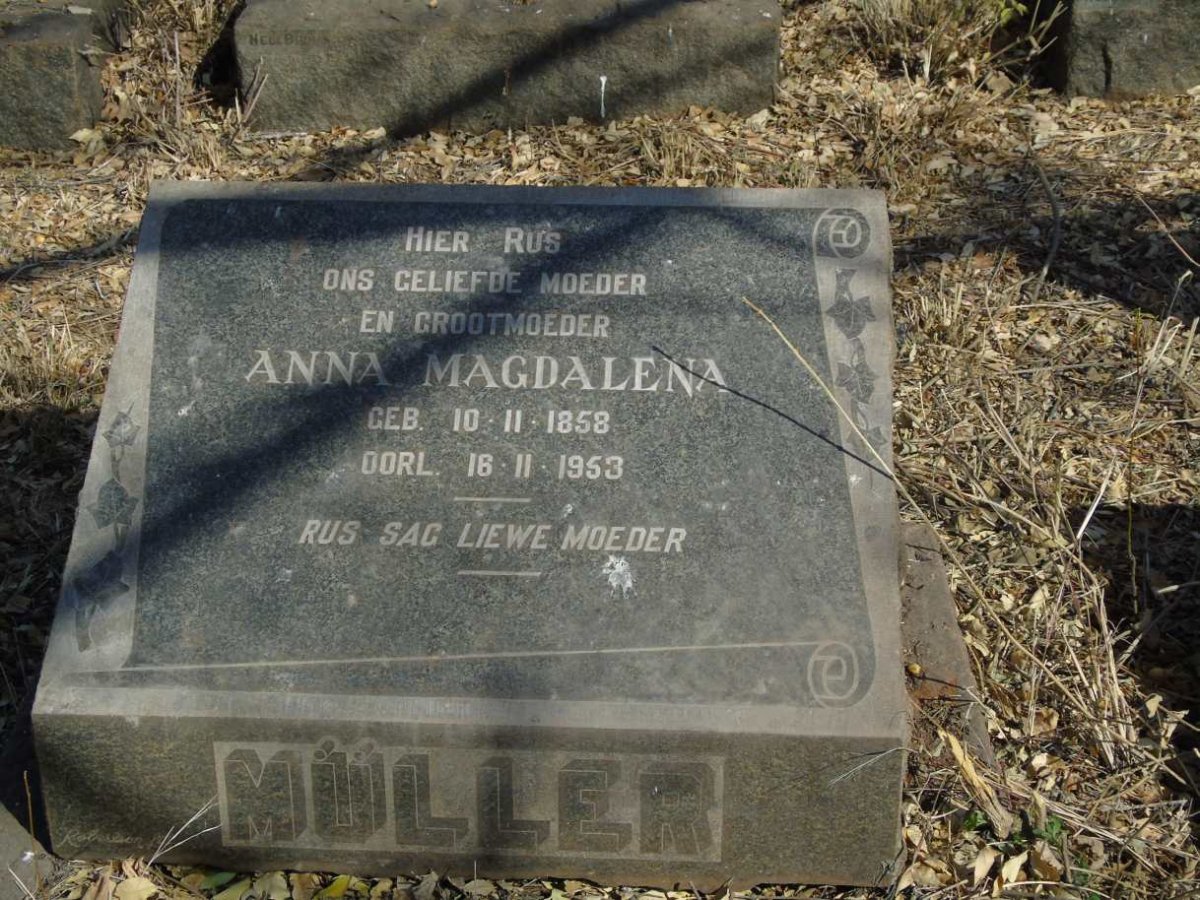 MULLER Anna Magdalena 1858-1953