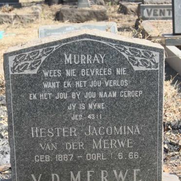 MURRAY Hester Jacomina, nee VAN DER MERWE 1887-1966