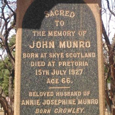 MUNRO John -1927