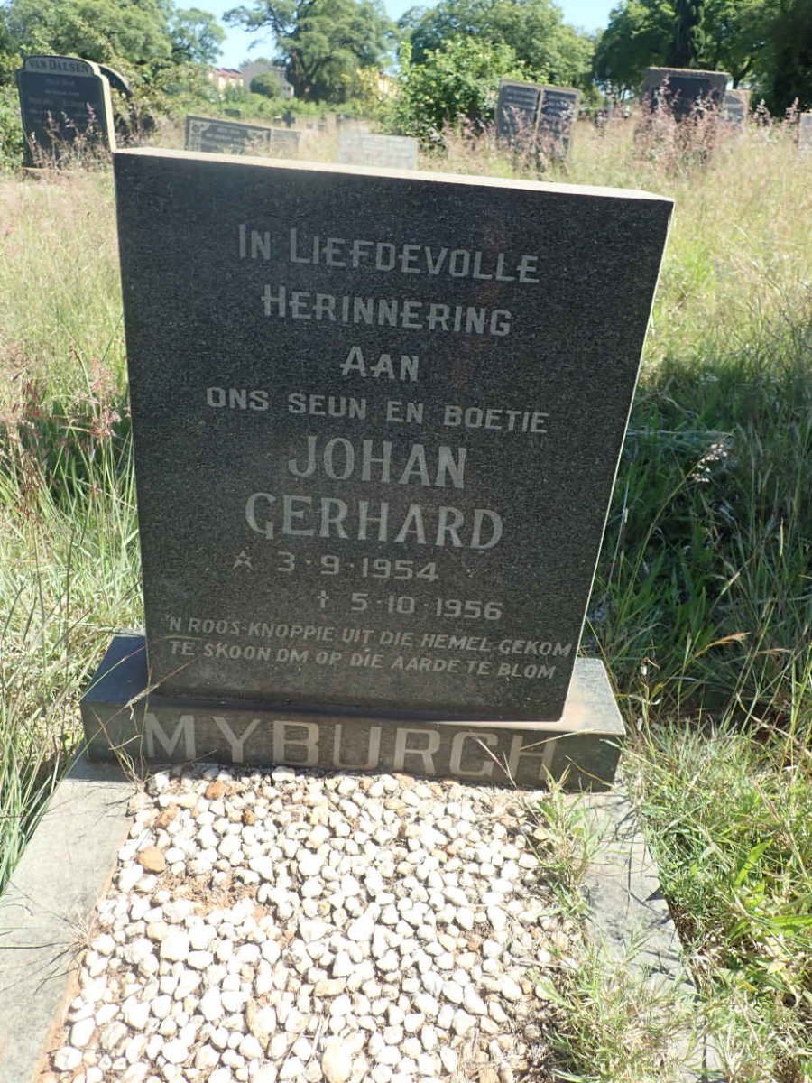 MYBURGH Johan Gerhard 1954-1956