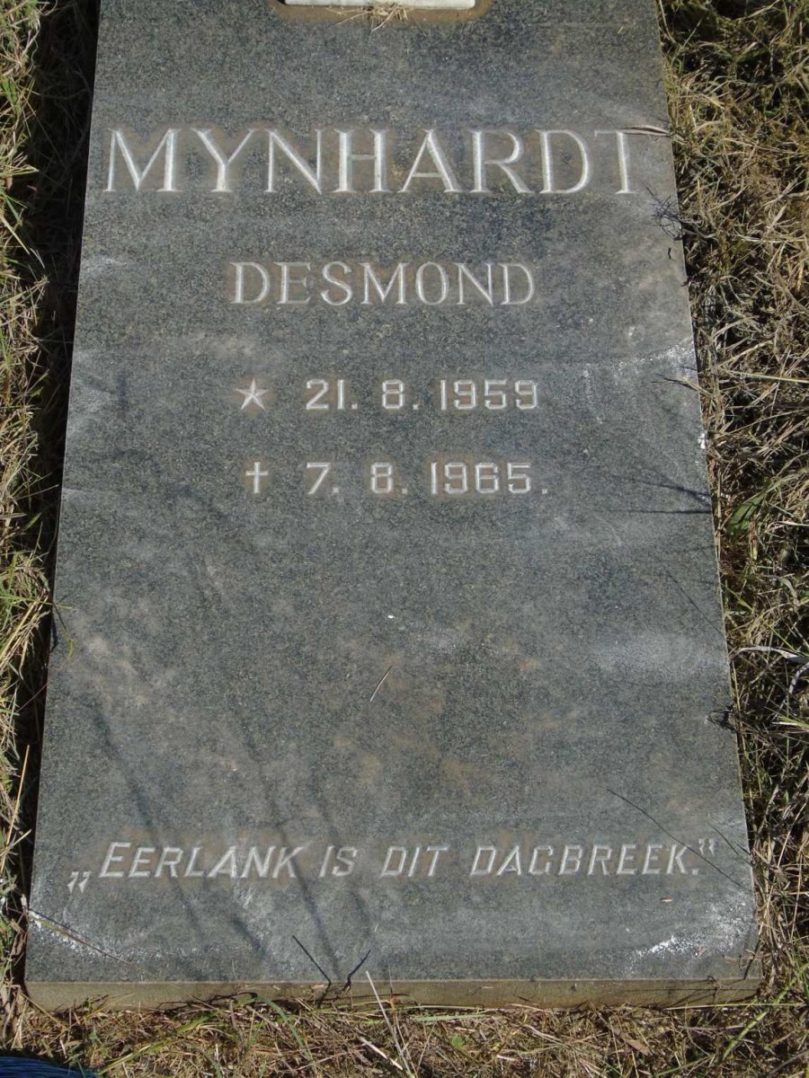 MYNHARDT Desmond 1959-1965