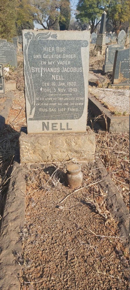 NELL Stephanus Jacobus 1920-1945
