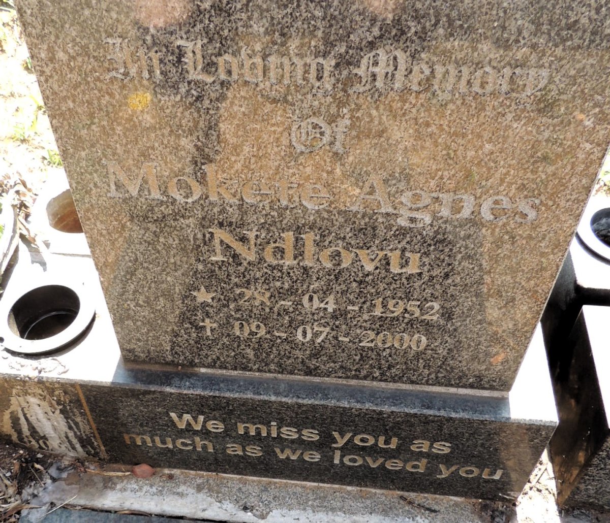 NDLOVU Mokete Agnes 1952-2000
