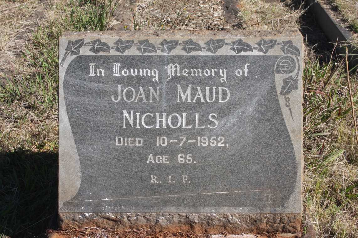 NICOLLS Joan Maud -1952